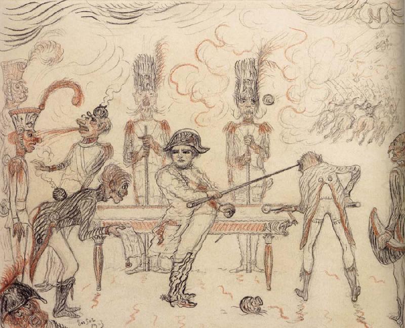 James Ensor Napoleon Playing Billiards china oil painting image